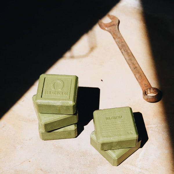 1856 Collection Pure Olive Marseille Soap Bar - case detail