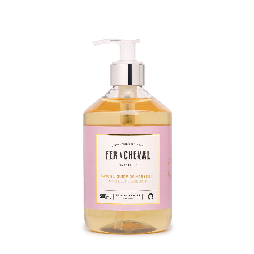 Marseille Liquid Soap, Fig Leaves (SKU 026221), 16.9 fl oz / 500 ml