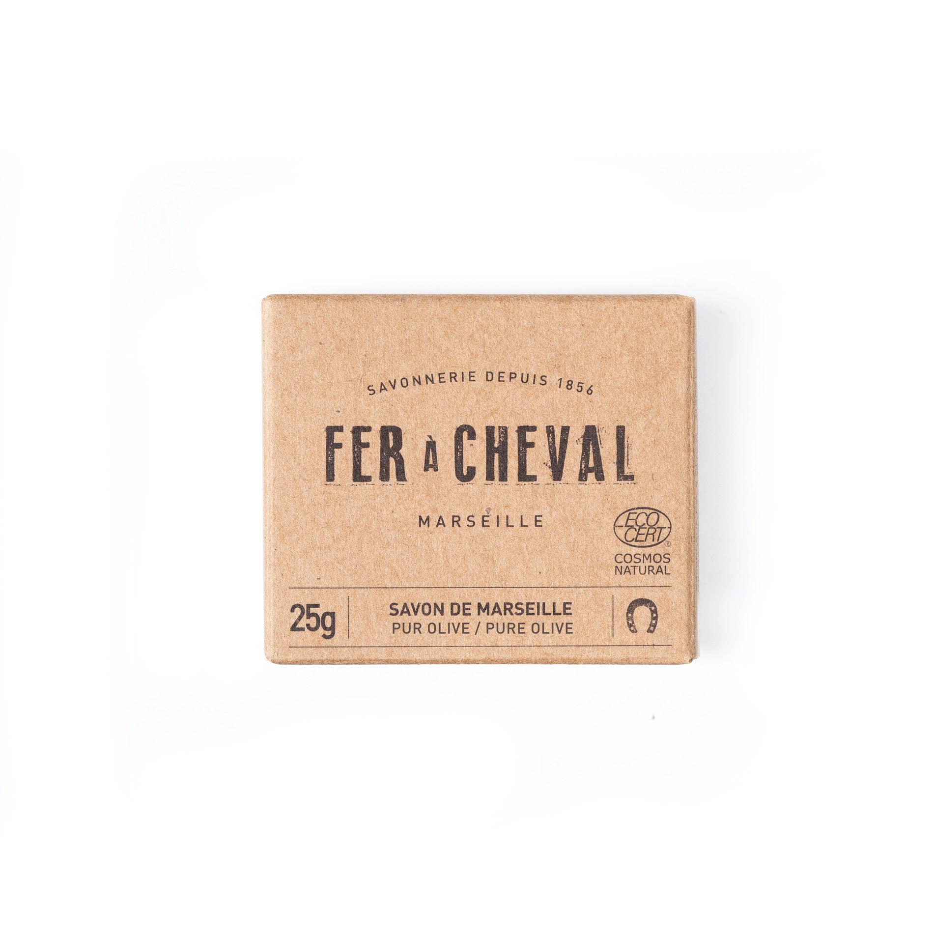 Savonnette de Marseille Pur Olive 25g - Savonnerie Fer à Cheval